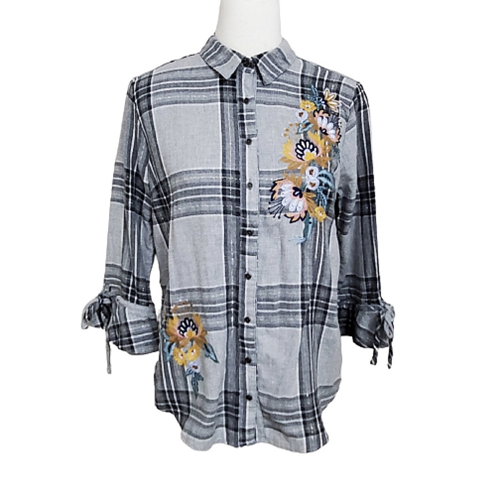 Democracy Floral Embroidered Top